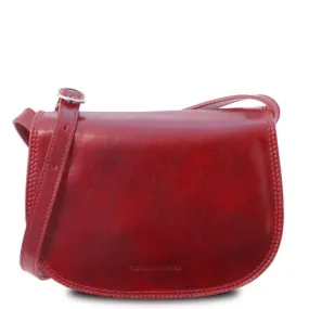 Isabella - Sac Bandoulière en Cuir Rouge TL9031