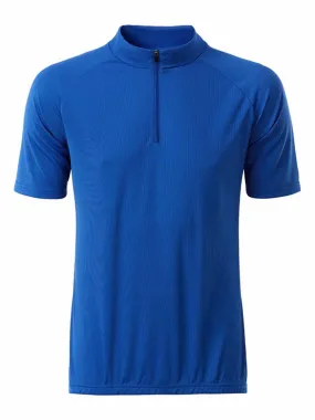 maillot cycliste zippé - HOMME - JN512 - bleu roi 