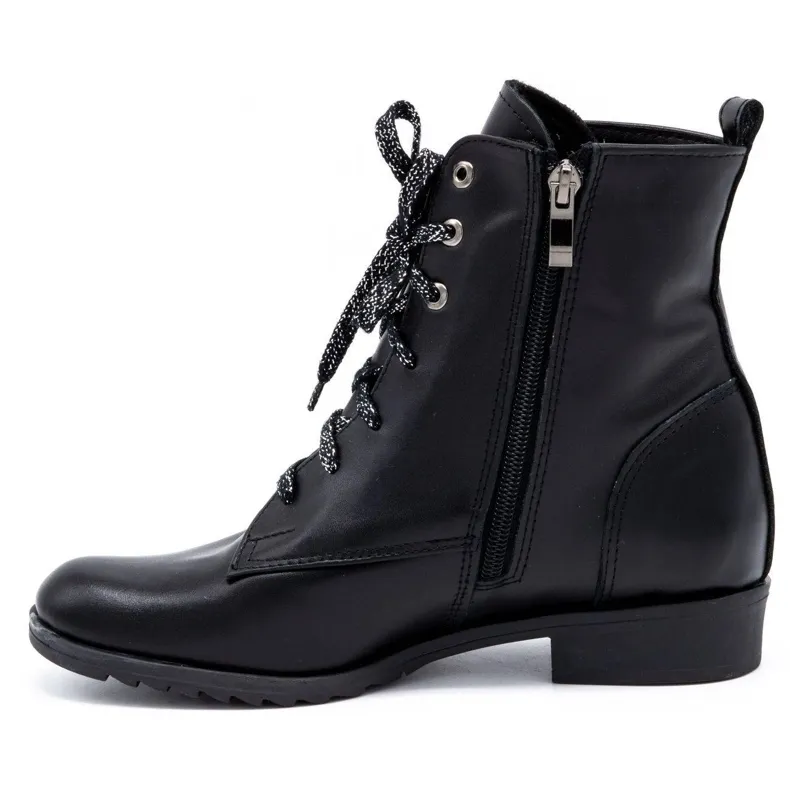 Olivier Boots cuir femme 2190 noir le noir