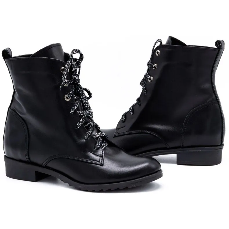 Olivier Boots cuir femme 2190 noir le noir