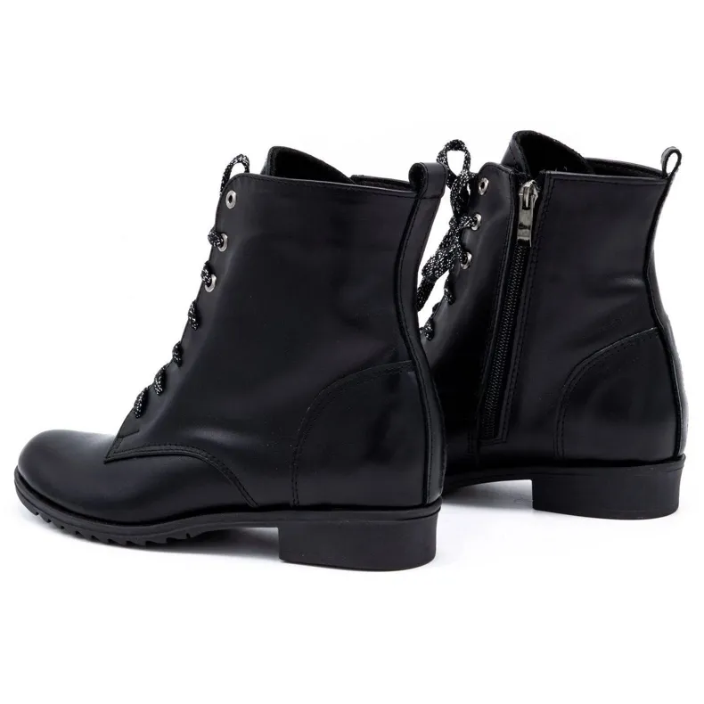 Olivier Boots cuir femme 2190 noir le noir