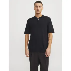 Polo homme noir en coton Pete Jack & Jones - Maillot de corps Homme sur MenCorner