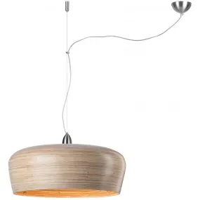 Suspension Ronde Beige en Bambou HANOI | Suspension 3 SUISSES