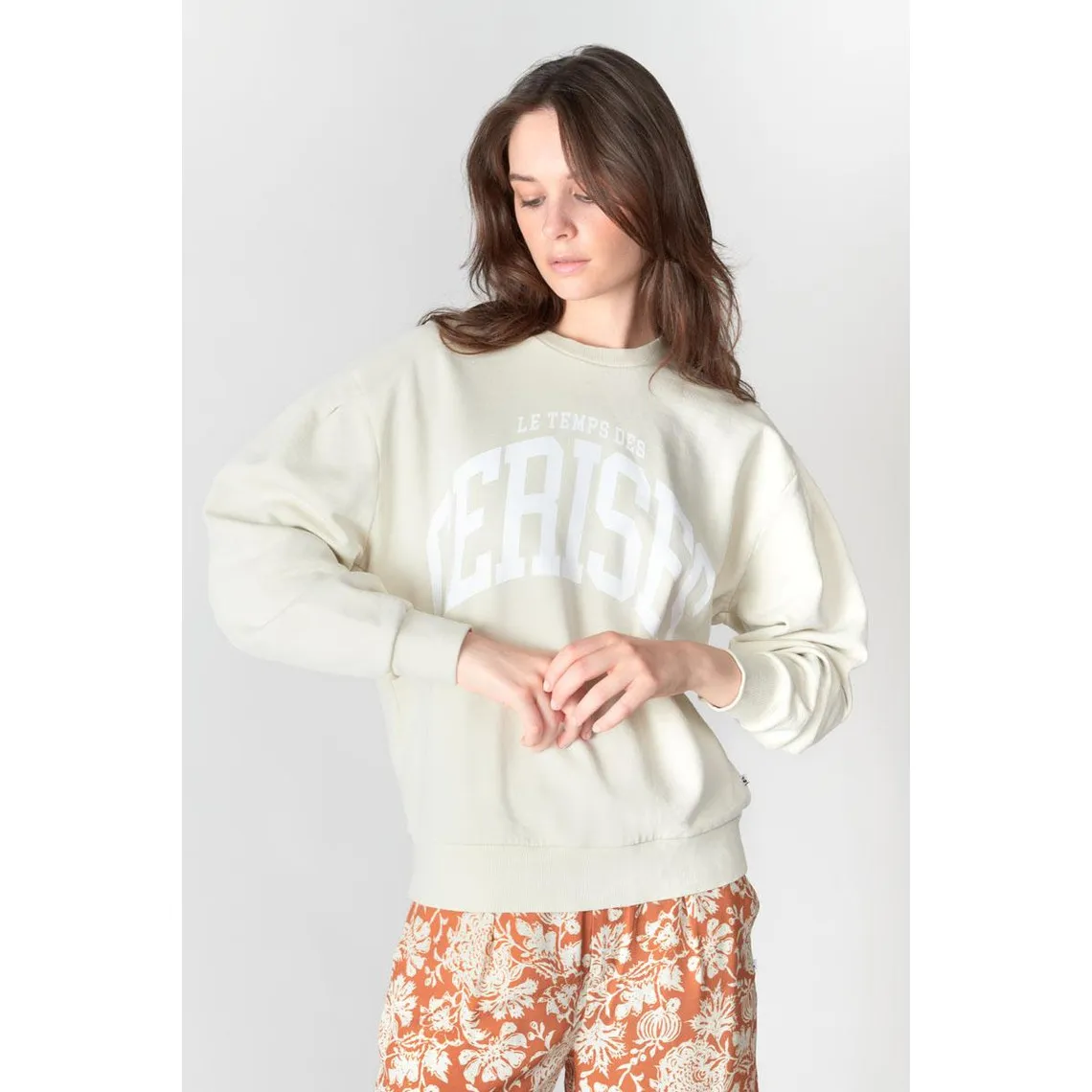 Sweat-Shirt GYPSOPH beige en coton | 3 Suisses