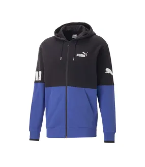 Sweat Zippé Noir/Bleu Homme Puma 673327