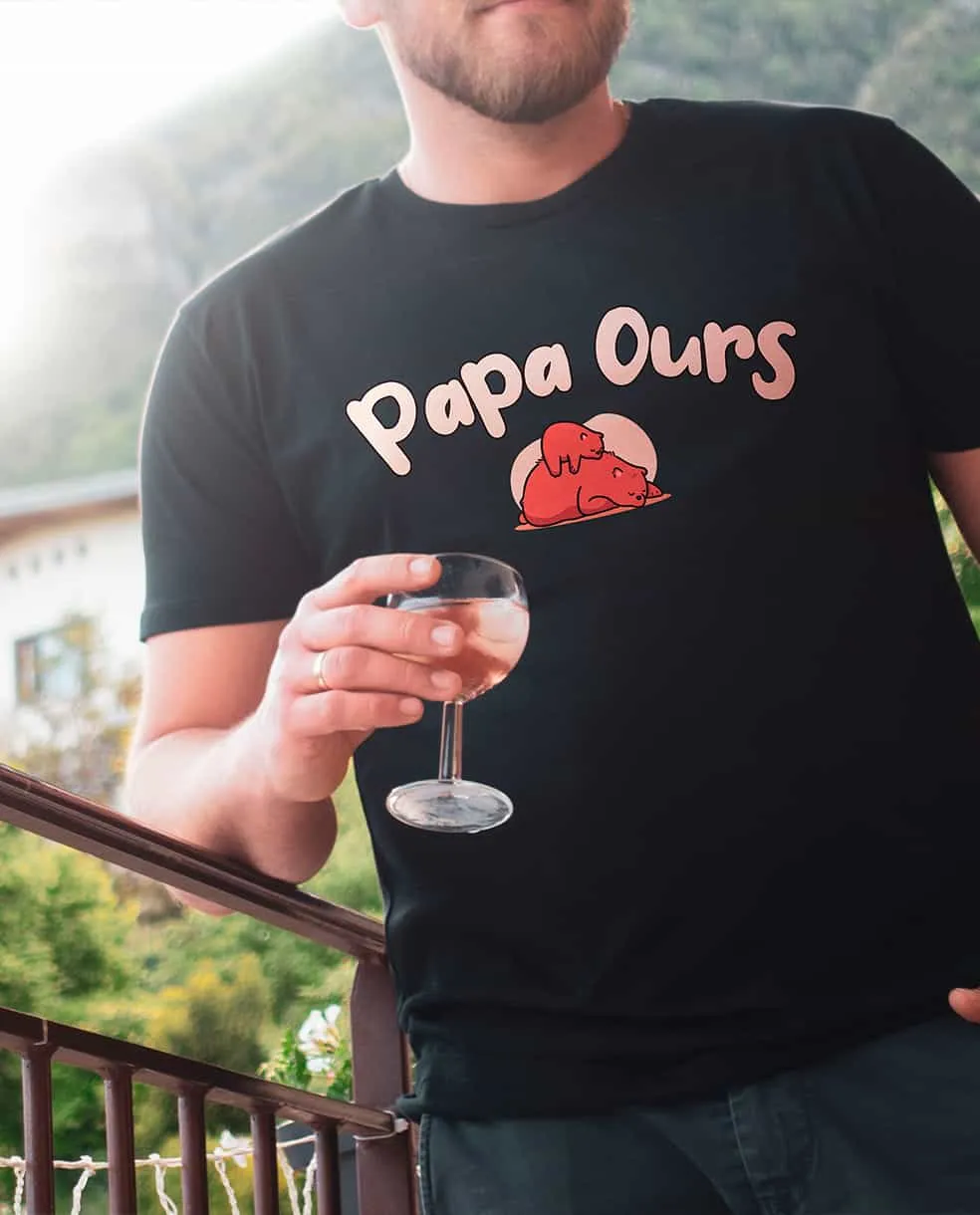 T-SHIRT HOMME : PAPA OURS - Les Savoyards